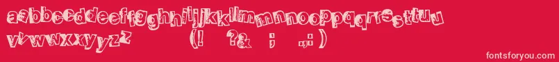 SmellveticaOutline Font – Pink Fonts on Red Background