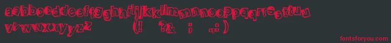 SmellveticaOutline Font – Red Fonts on Black Background