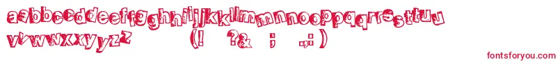 SmellveticaOutline Font – Red Fonts on White Background