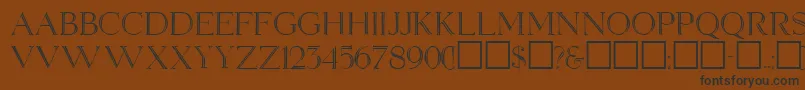 ElizabethRegular Font – Black Fonts on Brown Background