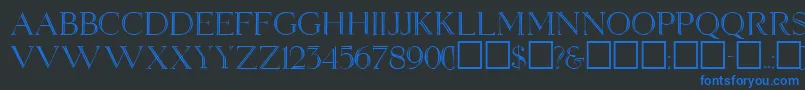 ElizabethRegular Font – Blue Fonts on Black Background