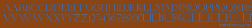 ElizabethRegular Font – Blue Fonts on Brown Background