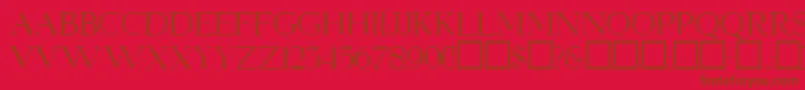 ElizabethRegular-fontti – ruskeat fontit punaisella taustalla