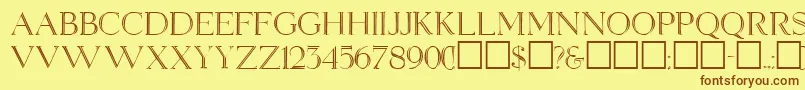 ElizabethRegular Font – Brown Fonts on Yellow Background