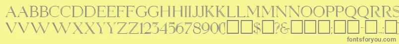 ElizabethRegular Font – Gray Fonts on Yellow Background