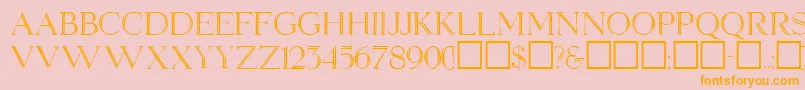 ElizabethRegular Font – Orange Fonts on Pink Background