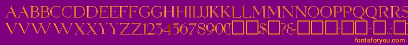 ElizabethRegular Font – Orange Fonts on Purple Background