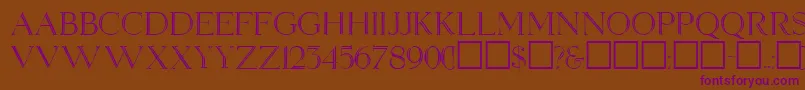 ElizabethRegular Font – Purple Fonts on Brown Background