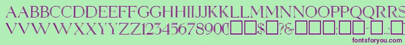 ElizabethRegular Font – Purple Fonts on Green Background