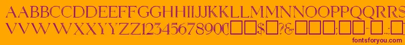 ElizabethRegular Font – Purple Fonts on Orange Background