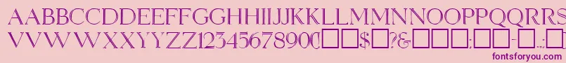 ElizabethRegular Font – Purple Fonts on Pink Background