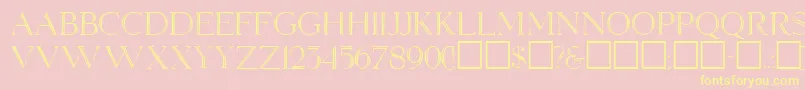 ElizabethRegular Font – Yellow Fonts on Pink Background