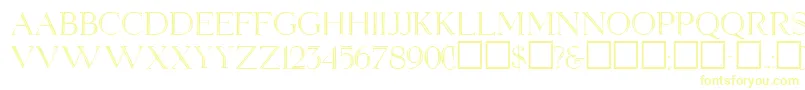 ElizabethRegular Font – Yellow Fonts on White Background