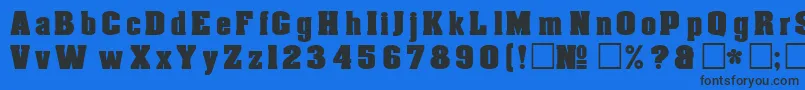 DgAachen Font – Black Fonts on Blue Background