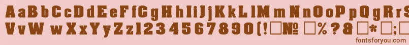 DgAachen Font – Brown Fonts on Pink Background