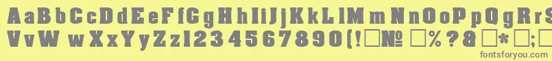 DgAachen Font – Gray Fonts on Yellow Background