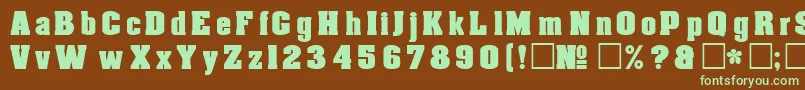 DgAachen Font – Green Fonts on Brown Background