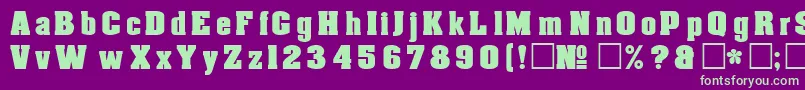 DgAachen Font – Green Fonts on Purple Background