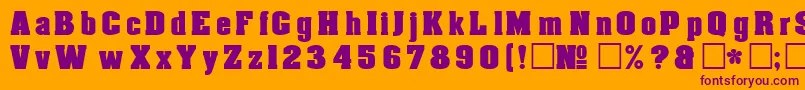 DgAachen Font – Purple Fonts on Orange Background