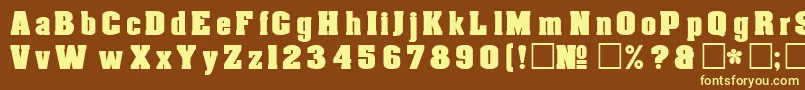 DgAachen Font – Yellow Fonts on Brown Background