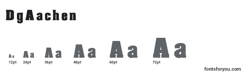 Размеры шрифта DgAachen