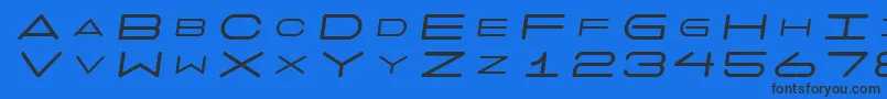 7 Days Oblique Font – Black Fonts on Blue Background