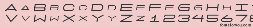 フォント7 Days Oblique – ピンクの背景に黒い文字