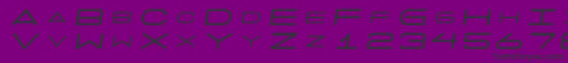 7 Days Oblique-fontti – mustat fontit violetilla taustalla