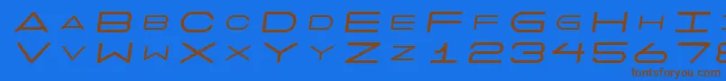Czcionka 7 Days Oblique – brązowe czcionki na niebieskim tle