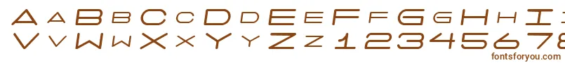 フォント7 Days Oblique – 白い背景に茶色のフォント