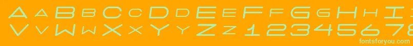 フォント7 Days Oblique – オレンジの背景に緑のフォント