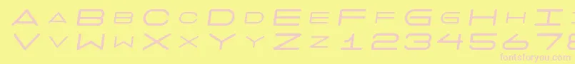 7 Days Oblique Font – Pink Fonts on Yellow Background