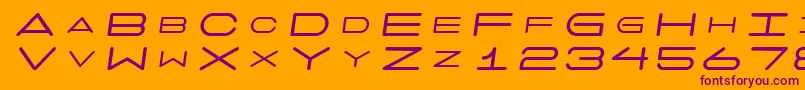 フォント7 Days Oblique – オレンジの背景に紫のフォント