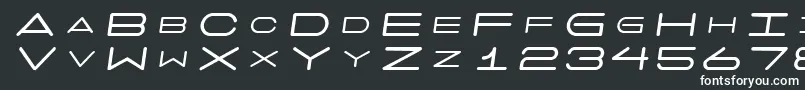 7 Days Oblique-fontti – valkoiset fontit mustalla taustalla