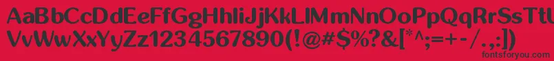 Inglobalb Font – Black Fonts on Red Background