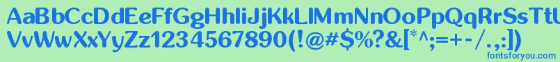 Inglobalb Font – Blue Fonts on Green Background