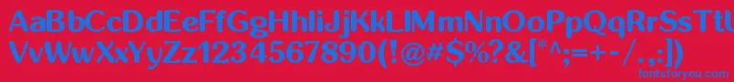 Inglobalb Font – Blue Fonts on Red Background