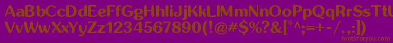 Inglobalb Font – Brown Fonts on Purple Background