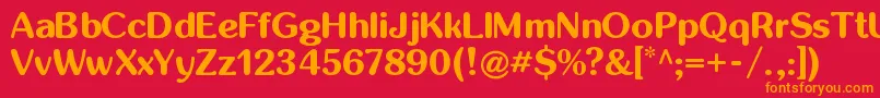Inglobalb Font – Orange Fonts on Red Background