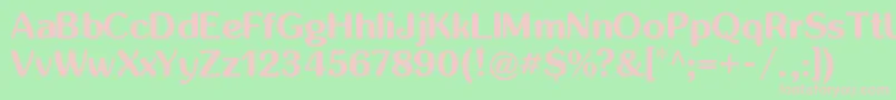 Inglobalb Font – Pink Fonts on Green Background