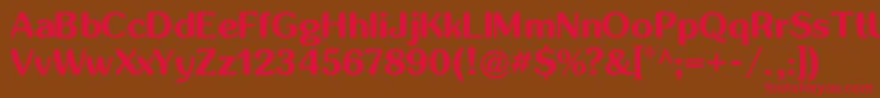Inglobalb Font – Red Fonts on Brown Background