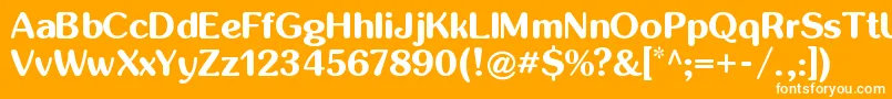 Inglobalb Font – White Fonts on Orange Background