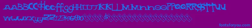 Шрифт Madstyle – синие шрифты на фиолетовом фоне