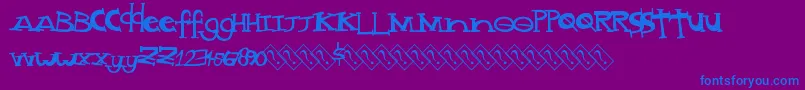 Madstyle Font – Blue Fonts on Purple Background