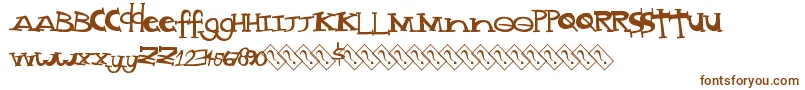 Шрифт Madstyle – коричневые шрифты на белом фоне