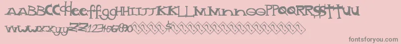 Madstyle-Schriftart – Graue Schriften auf rosa Hintergrund