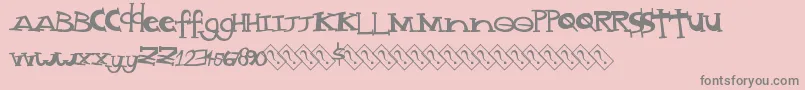 Madstyle Font – Gray Fonts on Pink Background