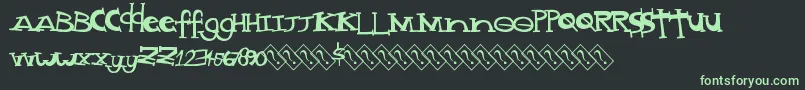 Madstyle Font – Green Fonts on Black Background