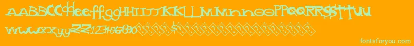 Madstyle Font – Green Fonts on Orange Background