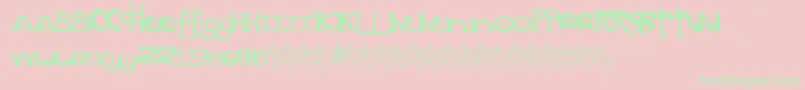 Madstyle Font – Green Fonts on Pink Background